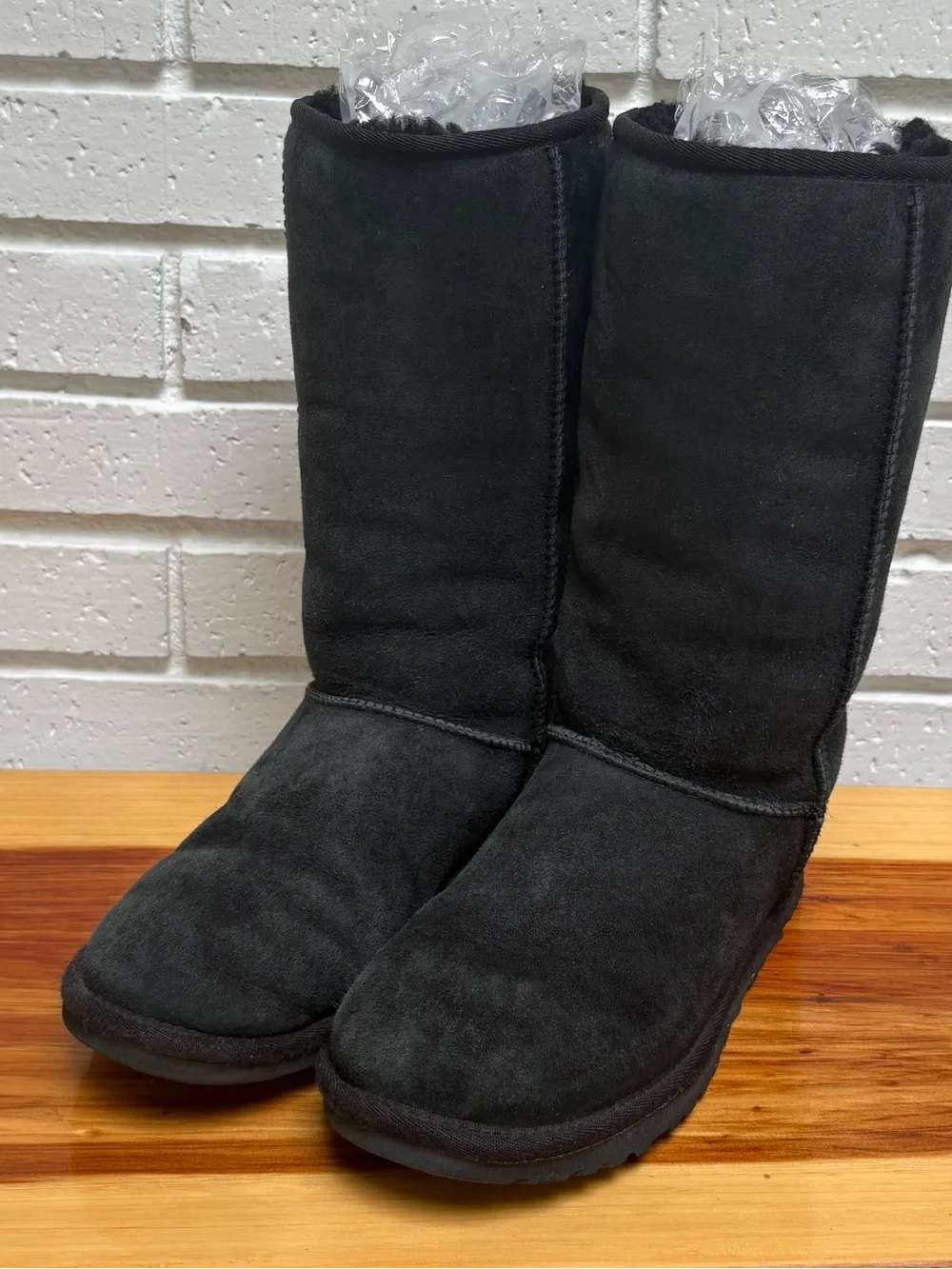 UGG Classic Tall Boots 5815, Black, Size 6